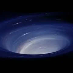 En virvel av stjärnor dras in i ett svart hål, en visuell representation av gravitationskraft formel.
