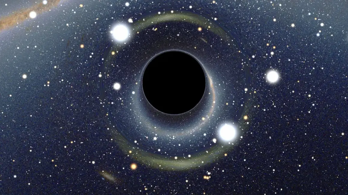En svart hål drar till sig stjärnor och materia. Gravitationen är så stark att inte ens ljus kan undkomma. Vad menas med pi? Kanske är det en hemlighet som bara svarta hål vet.